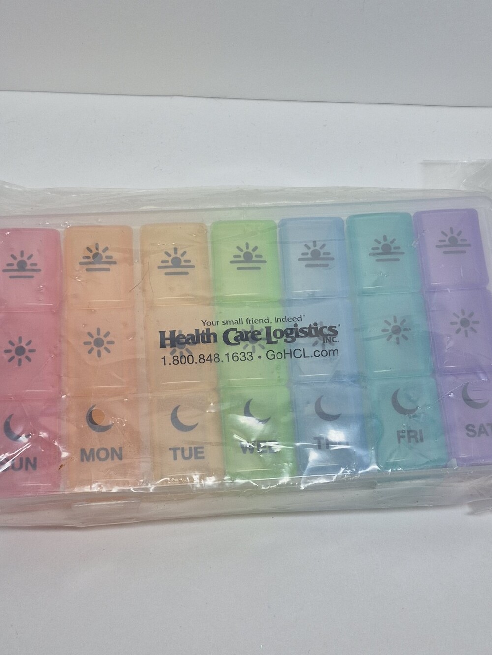 Health Care Logistics Weekly Pill Box Color Coded Organization